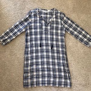 Casual fall plaid Madewell dress